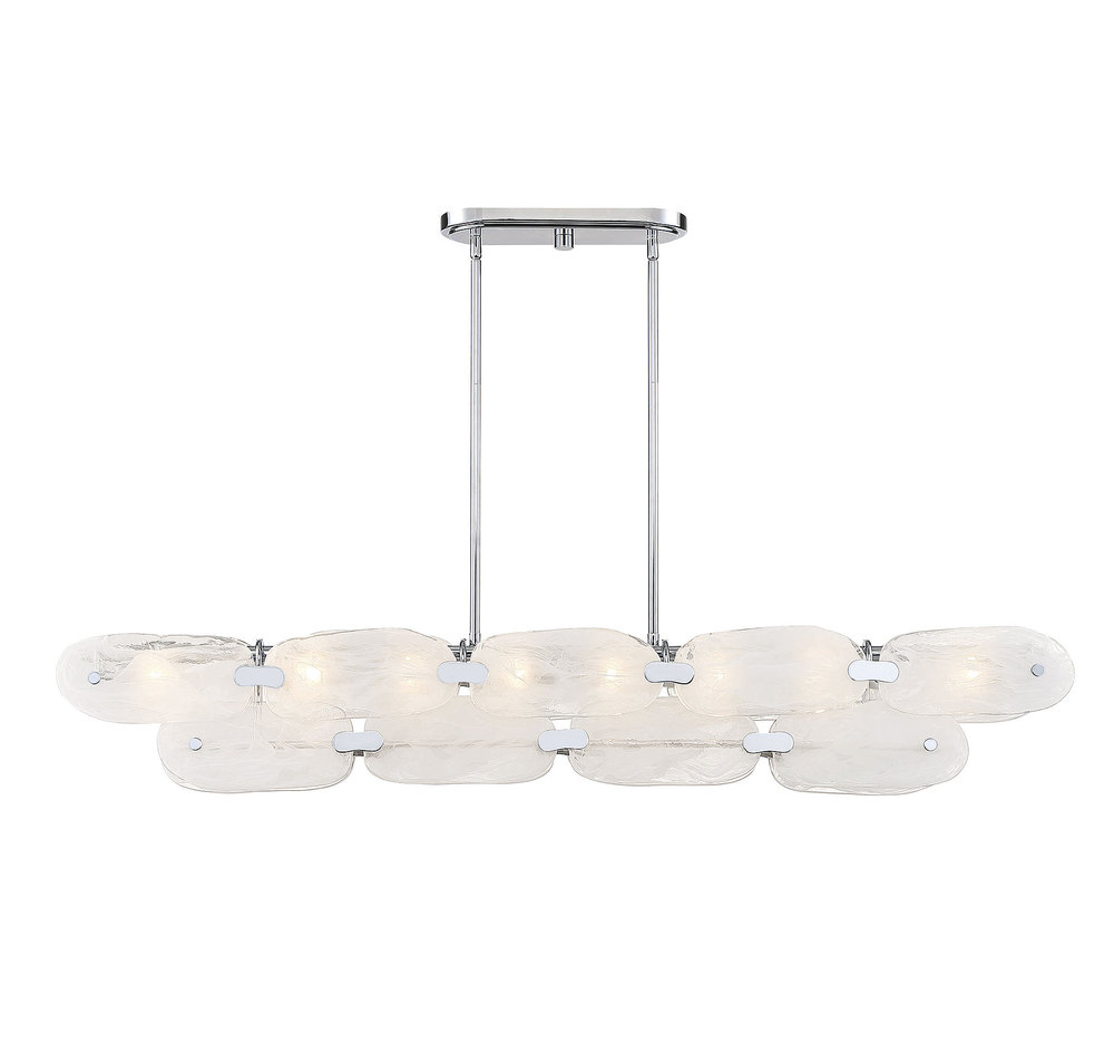 Vasare 8-Light Linear Chandelier in Chrome