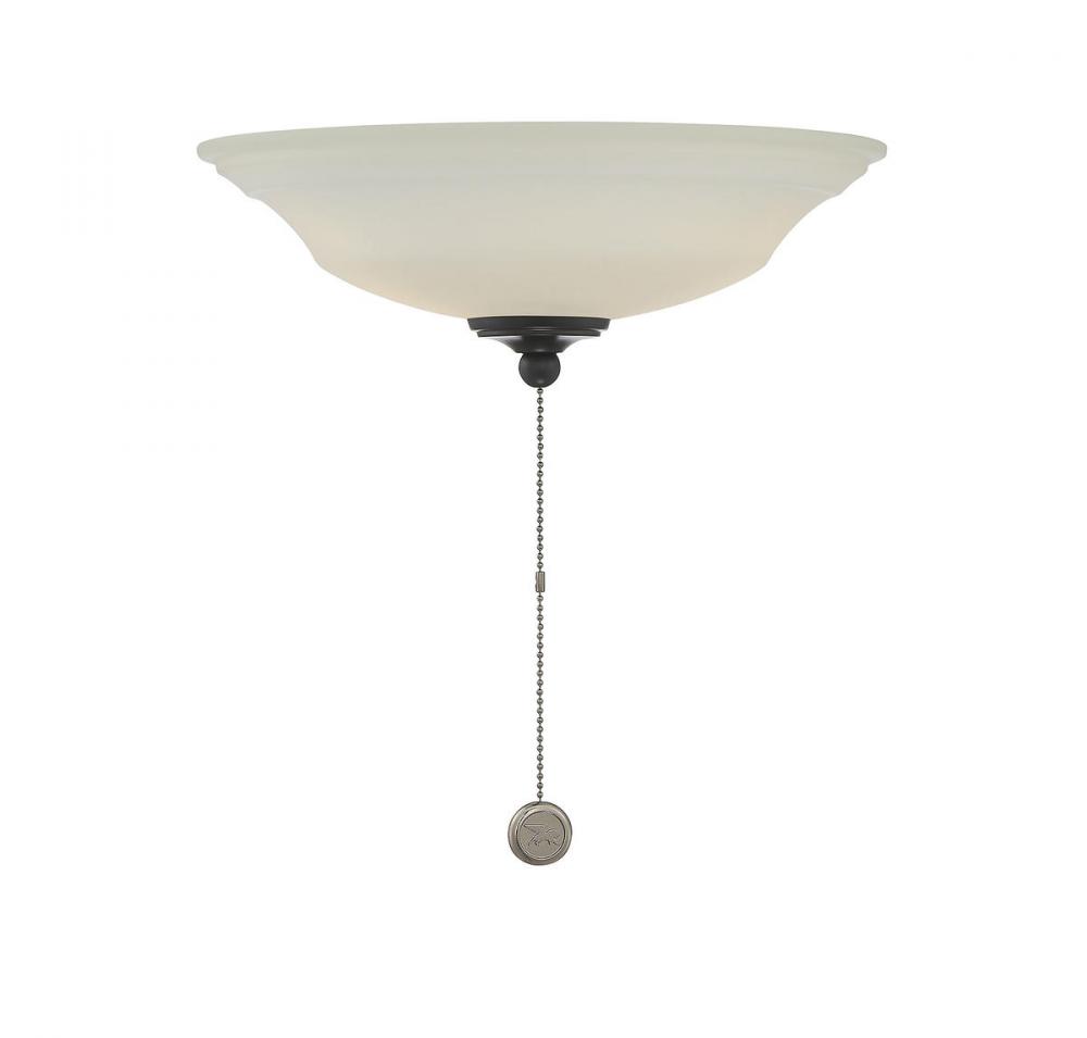 2-light Fan Light Kit In Matte Black