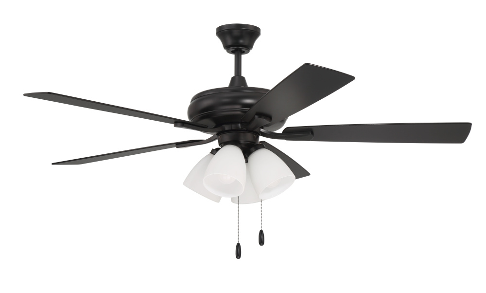 52" Ceiling Fan w/Blades, 4 White Frost LED Lights