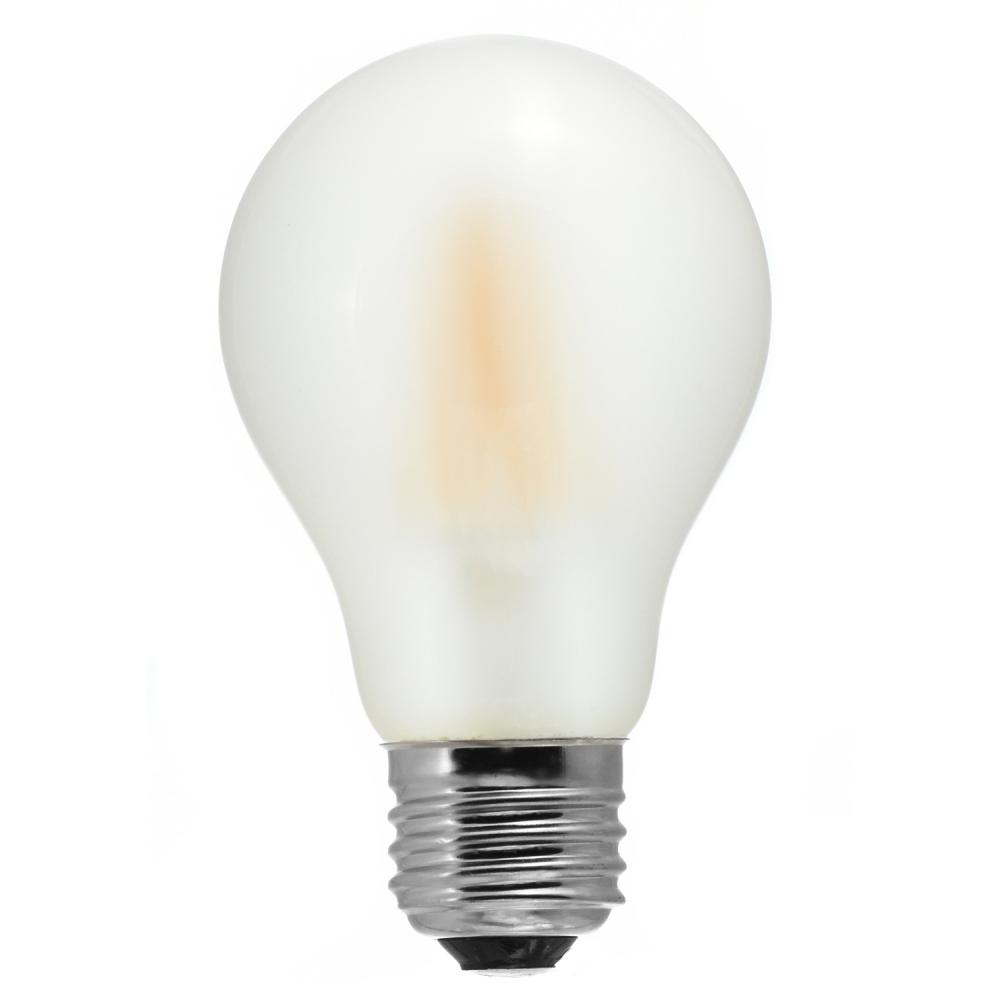 60W Equivalent Medium Base (E26) Antique White (2200K) Dimmable Frosted LED A19 Light Bulb
