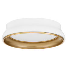 Quorum 8-2018-0847 - LEGEND 18" SHADE KIT - STUDIO WHITE/BRUSHED BRASS