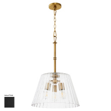 Quorum 8803-3-59 - LAWTON 16" PENDANT - MATTE BLACK