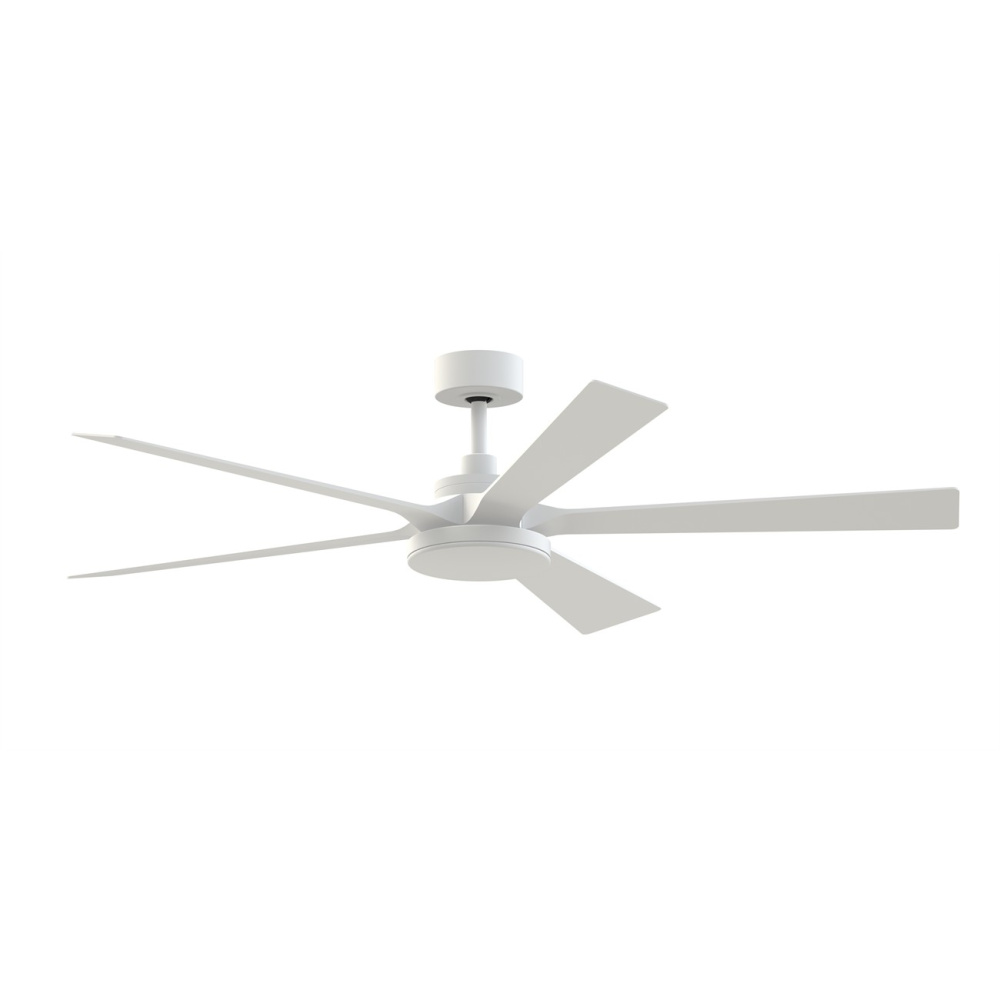 TorchAire 64 inch Indoor/Outdoor Ceiling Fan with LED CCT Select Light Kit - Matte White